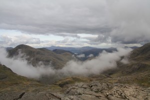 View from the summit of Scafell Pike 